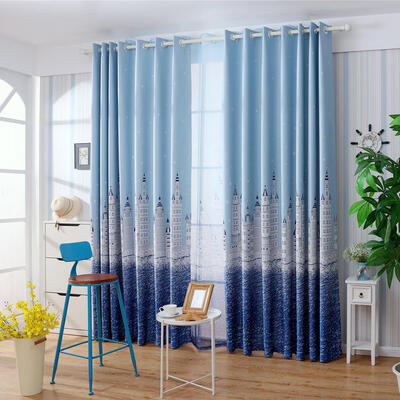

Castle Printed Blackout Curtains Home Bedroom Windows Decor Drapes Curtain