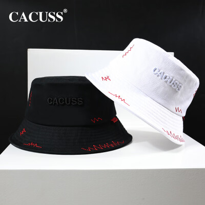 

CACUSS PM034 fisherman hat female hat male spring&summer big head around Japanese tide brand sun hat sun hat Korean version of the basin cap casual tide sun hat white