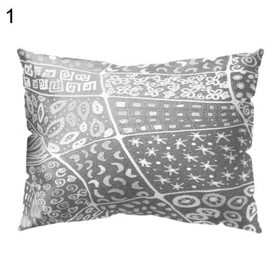 

Leaf Flower Stripe Pillow Case Cushion Cover Sofa Bed Car Cafe Office Decoration