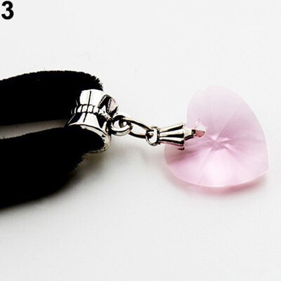 

Retro Gothic Handmade Shiny Love Heart Rhinestone Pendant Choker Short Necklace