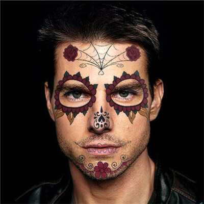 

〖Follure〗Halloween Temporary Face Art Waterproof Mask Sugar Skull Tattoo Beauty Sticker