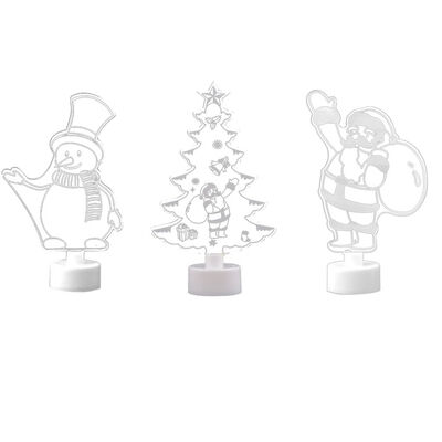 

Desk Lamp Unique Christmas LED Decoration Light Santa Claus Shimmer Night Light Snowman Christmas Tree Night Lamps