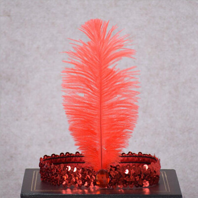 

Multicolor Optional Fashion Flapper Feather Headdress Sequins Headband For Party Wedding