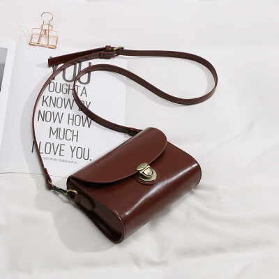 

Ins advanced feeling ancient small bag leisure simple oblique bag girl new 2019 Korean version 100 lap single shoulder bag tide