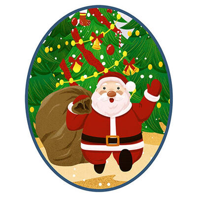 

Christmas Santa Clause Self-adhesive Bathroom Non-slip Toilet Floor Sticker