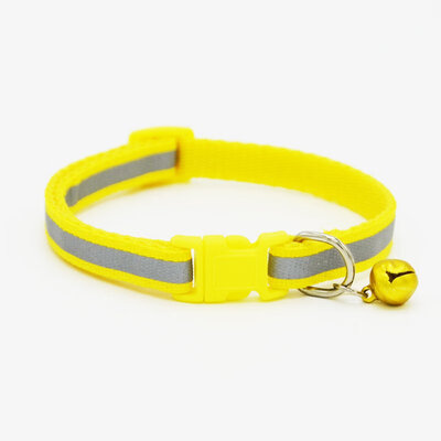 

Nylon Reflective Pet dog Collar Small Dogs Cat Puppy Necklace with Bell For Dog Supplies
