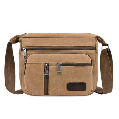 

Fashion Solid Color Shoulder Messenger Pack Canvas Men Large Crossbody Bags