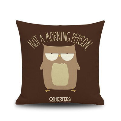 

Flax Cartoon Owl Pillow Covers Square Pillow Covers Decorative Linen Pillowcases Sofa Cushions