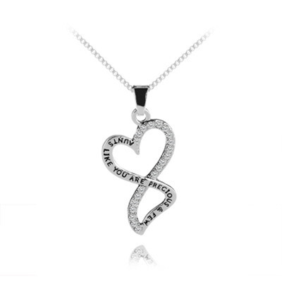 

Stainless Steel Love Heart Pendant Chain Necklace Mothers Day Gift from Daughter Son