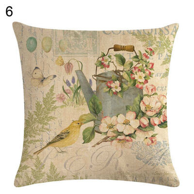 

Vintage Flower Butterfly Throw Pillow Case Cushion Cover Sofa Home Office Decor