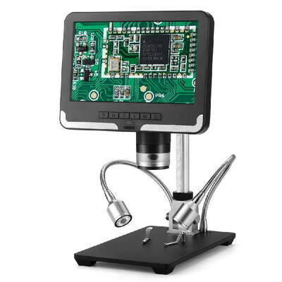

AD206 7 Inch LCD Screen 20MP 200X Digital Microscope Industrial Inspection Electron Microscope Mobile Phone Repairing PCB Solderi