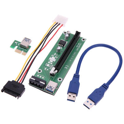 

USB 30 PCI-E Express 1x to 16x Extender Riser Card Adapter