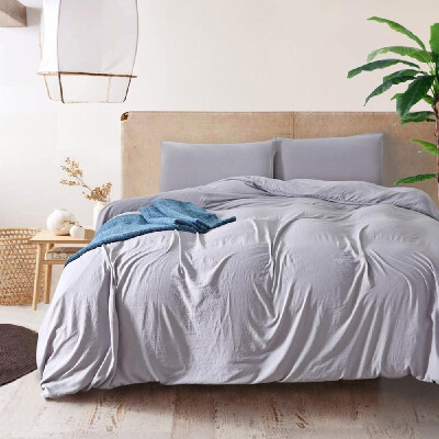 

Comforter Duvet Cover Set Pure Color Home Soft Bedding Set