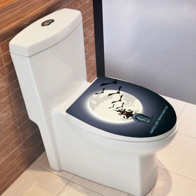 

〖Follure〗Hallowmas Toilet Seat Wall Sticker Decals Vinyl Art Wallpaper Removable Decor