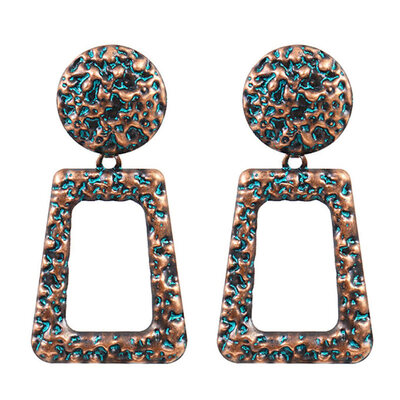 

Retro Hollow Trapezoidal Long Dangle Stud Earrings Women Statement Earrings Gift