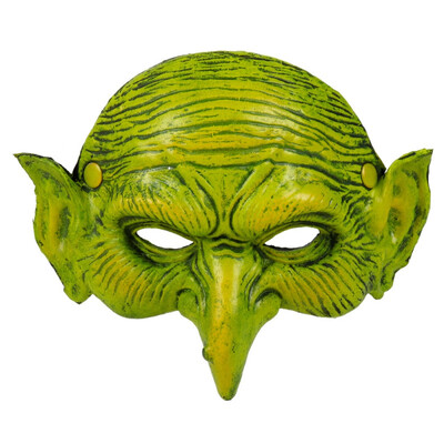 

New Hot Halloween Terrible Witch Mask Carnival Festival Party 3D Soft Pu Foam Witcher Masquerade Green Goblin Mask Party Props