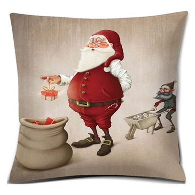 

Christmas Car Cotton Square Home Decorative Throw Pillowcase Cushion Cover