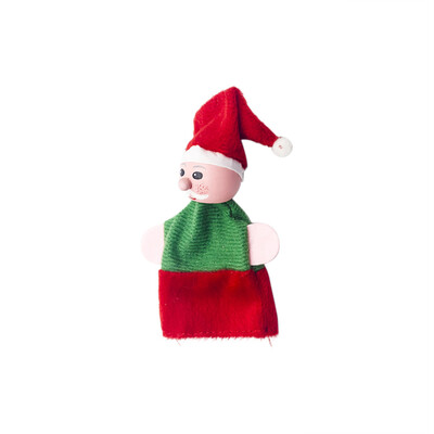 

Gobestart Christmas Childrens Fabric Christmas Finger Doll Wood Santa Claus Finger Doll