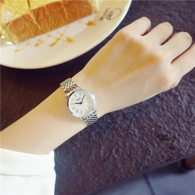 

Fashion metal chain watch with watch woman watch couple waterproof retro steel belt girl quartz watch
