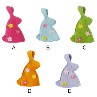 

New Hot arrival Easter Bunny Rabbit Shaped Flowers Egg Covers Lovely Easter Cartoon Portable Gift Egg Bags for home decor