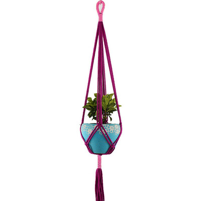 

Cotton Rope Net Flower Plant Hanger Net Handmade Macrame Rope Plant Hanger Garden Flower Pot Holder Hanging Basket Decor