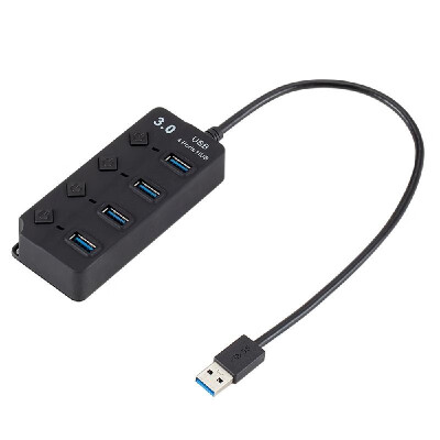 

USB 30 HUB Splitter 4 Ports with OnOff Switches High Speed 5Gbps Multiple USB Port Expander for PC Computer