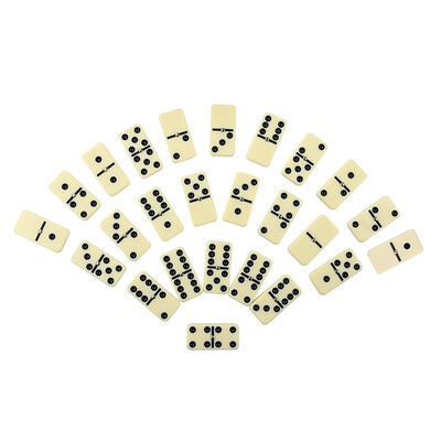 

Doublefan double six domino 28 pieces wooden packaging 4025