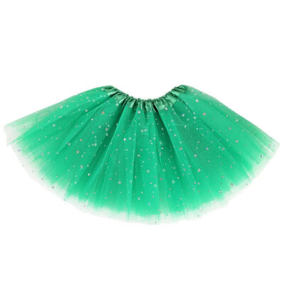 

Girls Kids Five Stars Sequins Princess Performance Ballet Dance Tutu Skirt