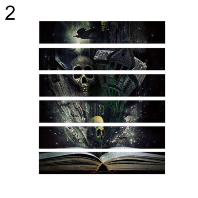 

6Pcs Halloween Pumpkin Castle Scary Spooky Stairs Step Wall Sticker Poster Decal