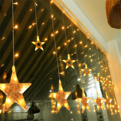 

Gobestart Star Curtain Light Pentagram LED String Wedding Interior Decoration