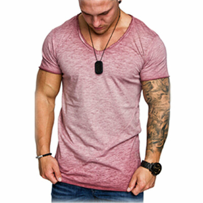 

SUNSIOM Mens Slim Fit O Neck Short Sleeve Muscle Tee Shirts Casual T-shirt Tops Blouse