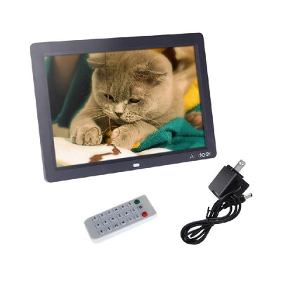 

12 HD TFT-LCD 1280 800 Full-view Digital Photo Frame Alarm Clock MP3 MP4 Movie Player with Remote Desktop