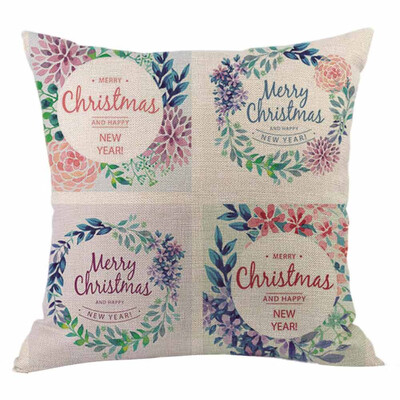 

Tailored Merry Christmas Throw Pillow Cases Cafe Sofa Cushion Cover Home Decor