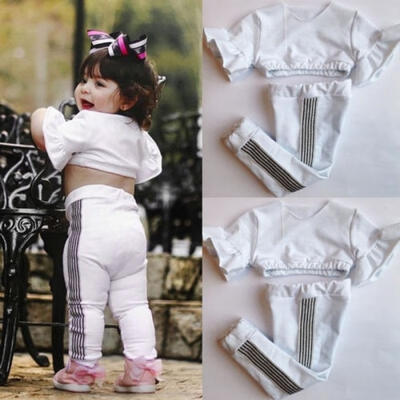 

2PCS Toddler Kids Baby Girl Ruffle Tops Casual Long Pants Outfit Clothes Set