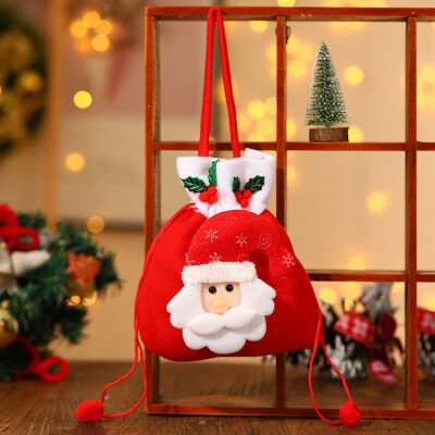 

10 Styles Christmas Gift Bags Creative Applique Tote Santa Claus Candy Bags