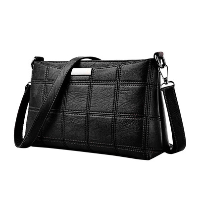 

Women Small Handbag Casual Handbags Female Plaid PU Leather Messenger Bag Ladies Mini Shoulder Bags Square Package T10