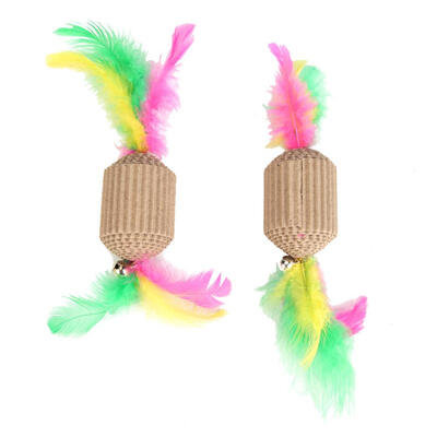

2pcs Pet Cat Toys Corrugated Paper Cat Claw Scratch Board Toy with Bells
