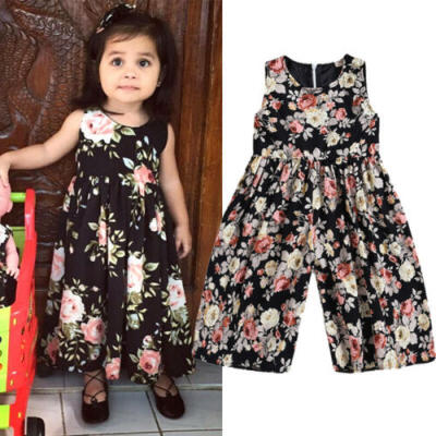 

Toddler Kids Baby Girls Summer Strap Romper Jumpsuit Harem Pants Outfits Pockets