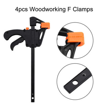 

Greensen 4pcs 4inch Bar F Clamps Clip Grip Quick Ratchet Release Woodworking DIY Hand Tool Kit Woodworking Clamps Woodworking Clip
