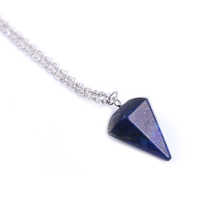 

Natural Agate Crystal Fashion Jewelry In Europe&America Fashion Jewelry Triangular Pyramid Pendant Long Necklace
