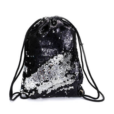 

Mermaid Sequin Drawstring Backpack Glitter Shoulder Bag Magic Reversible Glitter Drawstring Backpack