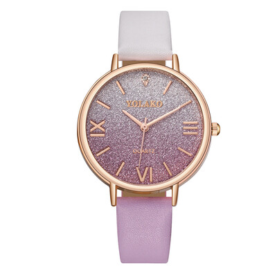 

Fashion Women Watches RhinestoneScale Dial Ladies Quartz Wristwatch Multicolor Leather Strap Business Clock Montre Femme