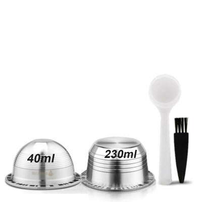 

Refillable Reusable Coffee Capsules Pods For Nespresso Machines Spoon Brush