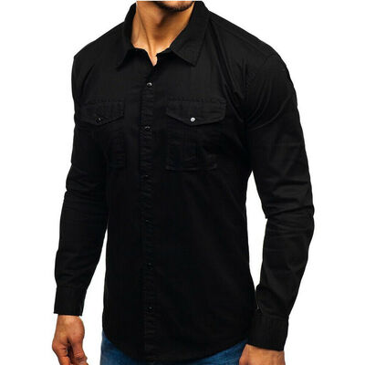 

New Luxury Shirts Mens Casual Formal Slim Fit Shirt Top  L XL XXL XXXL