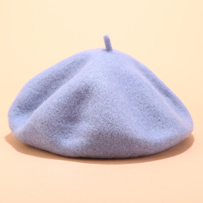 

Tailored Fashion Women Stretch Beret Hat Retro wool Pure Color Head Scarf Wrap Hat Cap