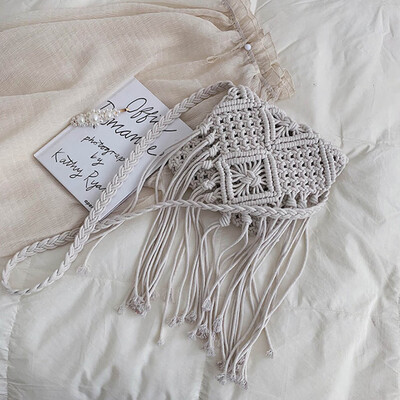

Tailored Fashion Ladies Wild Fringed Ethnic Wind Straw Shoulder Bag Messenger Bag