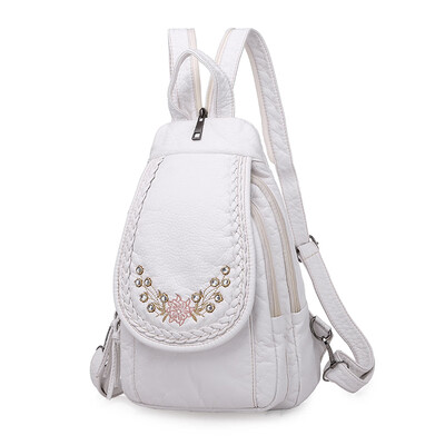 

Double-purpose shoulder bag with diamond inlay&Korean fashion diagonal breast bag with soft leather mini-lady Backpack