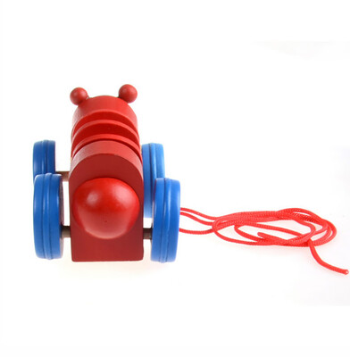

YIWULAToddler Pull Carts On Wheels With Cartoon Animal Wooden Educational Toys