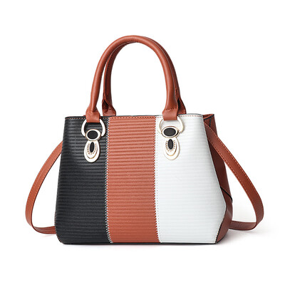 

2019 summer new female bag big bag large capacity color matching fashion handbag shoulder diagonal package