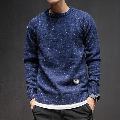 

Toponeto Mens Autumn Winter Casual Pullover O-Neck Long Sleeve Knitted Sweater Tops